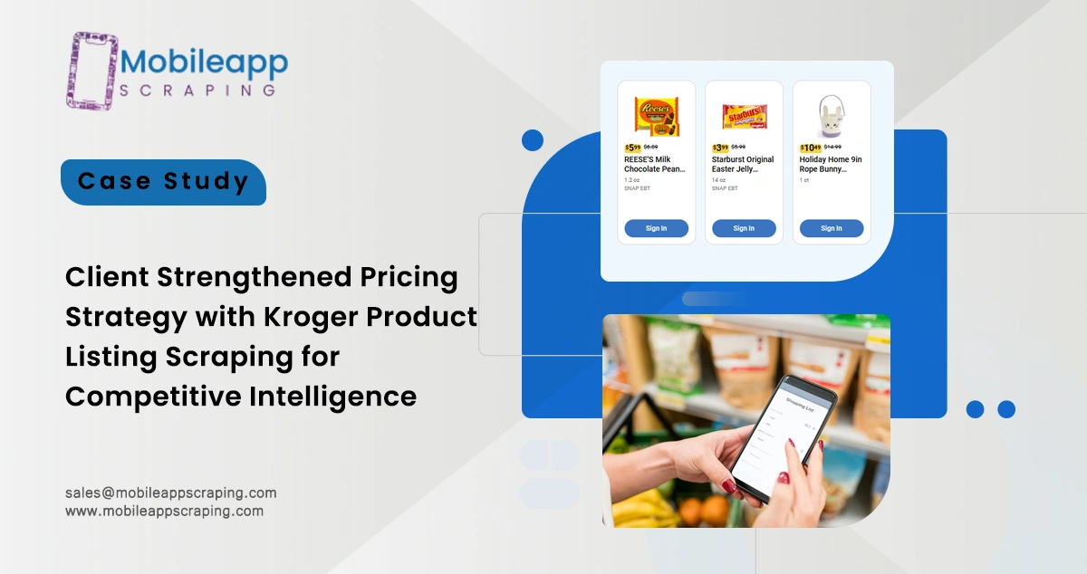 Client Strengthened Pricing Strategy with Kroger Product Listing Scraping for Competitive Intelligence